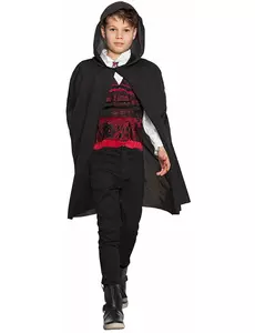 Svart huvcape barn Halloween