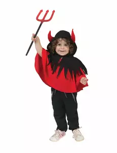 Röd och svart cape liten djävul baby
