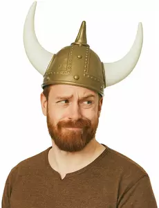 Vikingahjälm med horn vuxen
