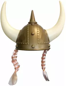 Vikingahjälm med flätor vuxen