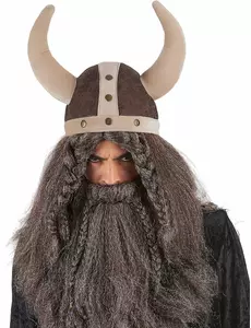Mjuk brun vikingahjälm vuxen