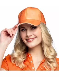 Orange holografisk keps vuxen