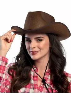 Brun cowboyhatt vuxen