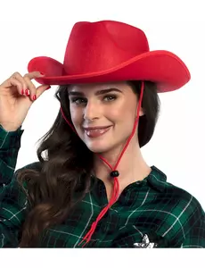 Röd cowboyhatt vuxen