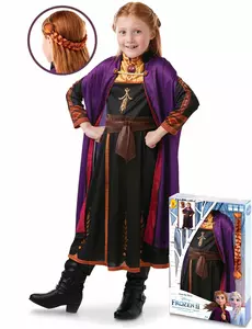 Maskeraddräkt och fläta Anna Frost 2™ flicka, Storlek: 3-4 år (90 till 104 cm)