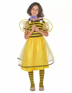 Bimaskeraddräkt med tutu och vingar flickor, Storlek: 10-12 år (130-140 cm)