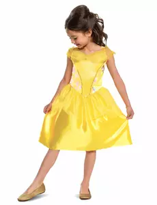 Enkel Belle™-maskeraddräkt flicka, Storlek: 7-8 år (124 - 136 cm)