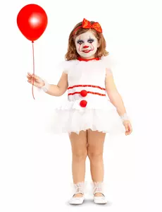 Skrämmande clownmaskeraddräkt baby, Storlek: 7-12 månader (74-80 cm)