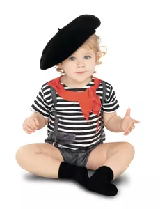 Maskeraddräkt body mim bebis, Storlek: 7-12 månader (74-80 cm)
