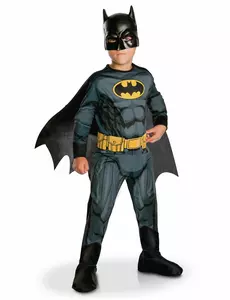 Klassisk Batman Justice League™-maskeraddräkt pojke, Storlek: 3-4 år (90 till 104 cm)