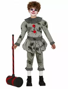 Psykopatisk clownmaskeraddräkt pojke, Storlek: 3-4 år (95-105 cm)