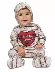 Mumieoverall maskeraddräkt baby, Storlek: 7-12 månader (74-80 cm)