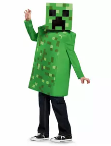 Lyxig Creeper Minecraft™-maskeraddräkt barn, Storlek: 5–6 år(109–126 cm))