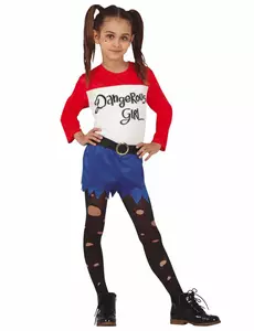 Dangerous girl-maskeraddräkt flicka, Storlek: 9 år (125-135 cm)