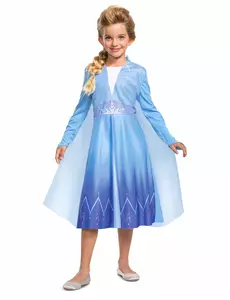 Elsa™ Frost 2-basismaskeraddräkt för flickor, Storlek: 7-8 år (124 - 136 cm)