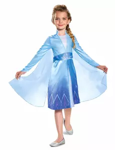Elsa™ Frost 2 klassisk maskeraddräkt flicka, Storlek: 7-8 år (124 - 136 cm)