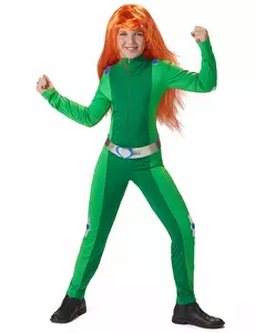 Totally Spies™ grön Sam-maskeraddräkt flicka, Storlek: S5-6 år(105-116 cm)