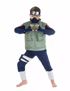 Kakashi Naruto™-maskeraddräkt barn, Storlek: 7-8 år (128 cm)