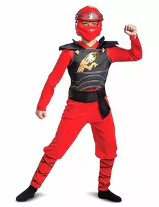 LEGACY Kai Ninjago-maskeraddräkt – LEGO™ barn, Storlek: 10-12 år (137 - 149 cm)