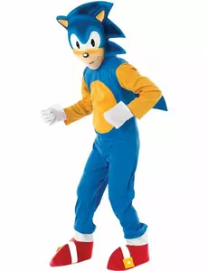 Lyxig maskeraddräkt Sonic™ barn, Storlek: 7-8 år(122-128 cm)