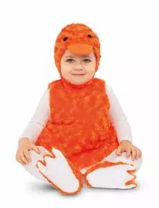 Orange plyschmaskeraddräkt liten anka, Storlek: 0-6 månader (68 cm)