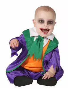 Liten galen clown-maskeraddräkt baby, Storlek: 6-12 månader (75 cm)