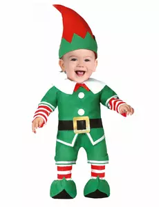 Maskeraddräkt liten jultomtenisse för baby, Storlek: 12-18 månader (82 - 88 cm)