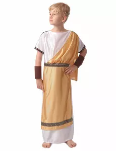 Romersk maskeraddräkt, guldfärgad, pojke, Storlek: 10-12 år (130-140 cm)
