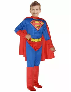 Musklig Superman™-maskeraddräkt för pojkar, Storlek: 10-12 år