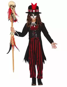 Mystisk voodoo-maskeraddräkt flicka, Storlek: 5-6 år (110-115 cm)