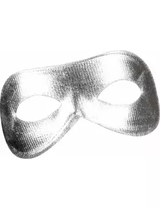 Silverfärgad metallisk mask vuxen