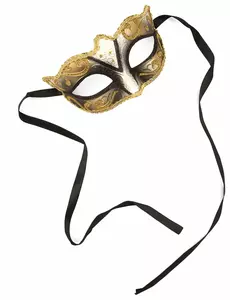 Venetiansk gyllene och glittrig mask vuxen