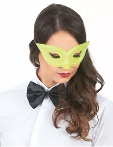 Glittrig venetiansk mask gul vuxen