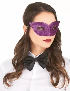 Lila venetiansk glittermask vuxen