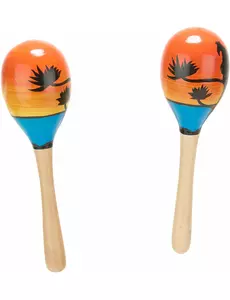 2 hawaiianska maracas i trä