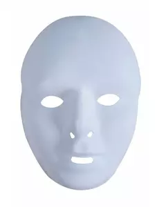 Vit plastmask vuxen