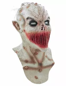 Mask med ihopsydd mun vuxen Halloween