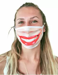 Mask som täcker näsan med läppstentryck vuxen