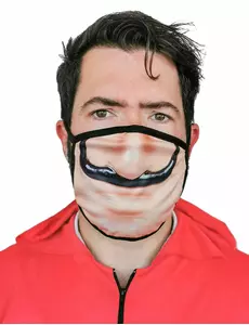 Tryckt mask som täcker näsan, tjuv vuxen