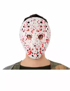 Blodig hockeymask