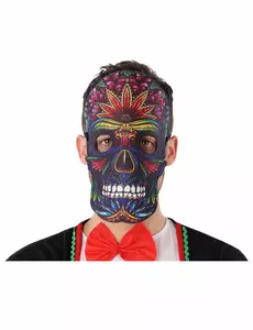 Dia de los muertos-mask med läder- och filteffekt för vuxen