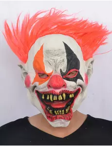 Latexmask helvetesclown vuxen Halloween