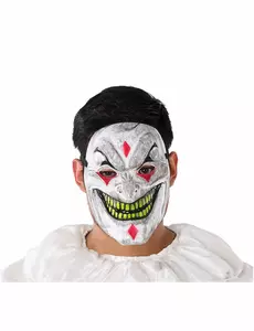 Demonisk clownmask i PVC vuxen