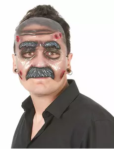Genomskinlig mask med mustasch för vuxen herr