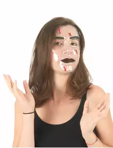Genomskinlig mask med skottskador vuxen