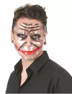 Genomskinlig mask med avsliten käke vuxen