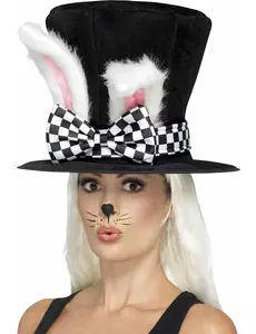 Hög hatt med kanin vuxen