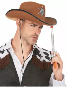 Brun sheriffrhatt vuxen