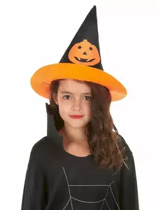 Häxhatt med pumpa barn Halloween