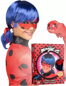 Ladybug™ peruk- och maskset vuxen